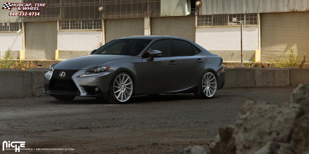 vehicle gallery/lexus is250 niche surge m112 20x85  Silver & Machined wheels and rims